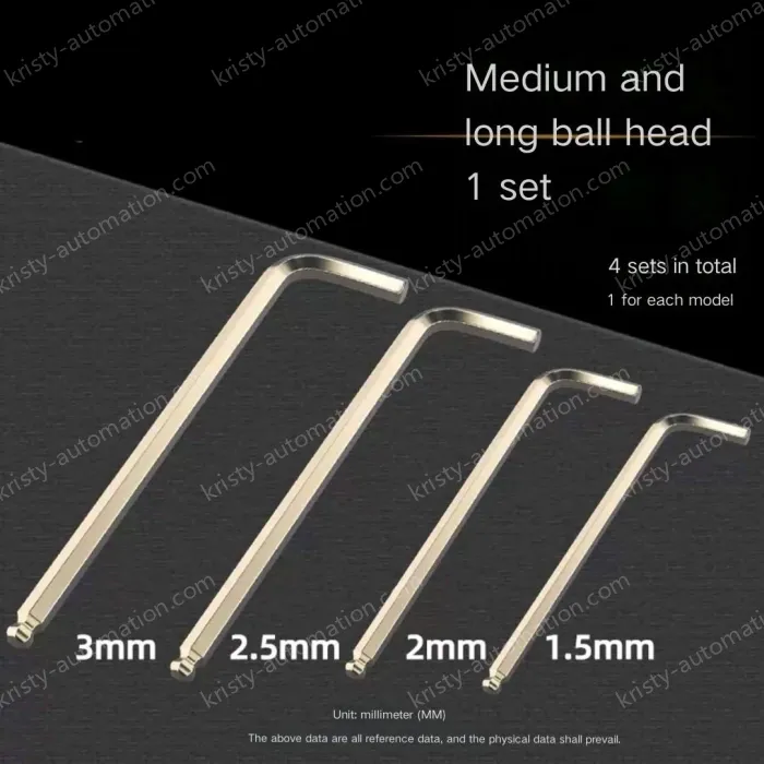 1 nickel-plated medium and long [1.5+2+2.5+3mm].